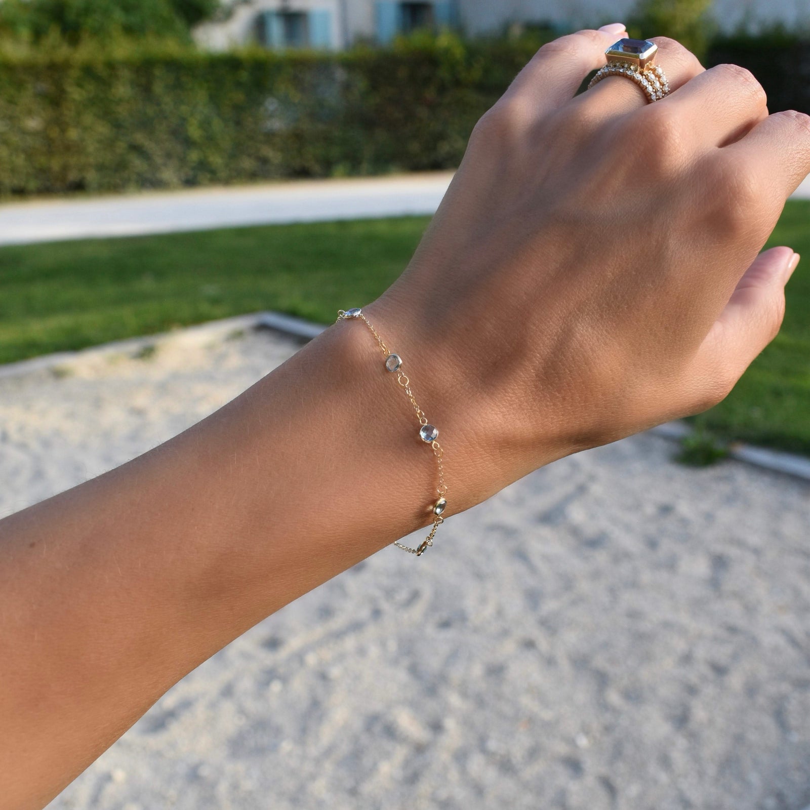 Bayberry 7 Nantucket Blue Topaz Bracelet in 14k Gold (December)