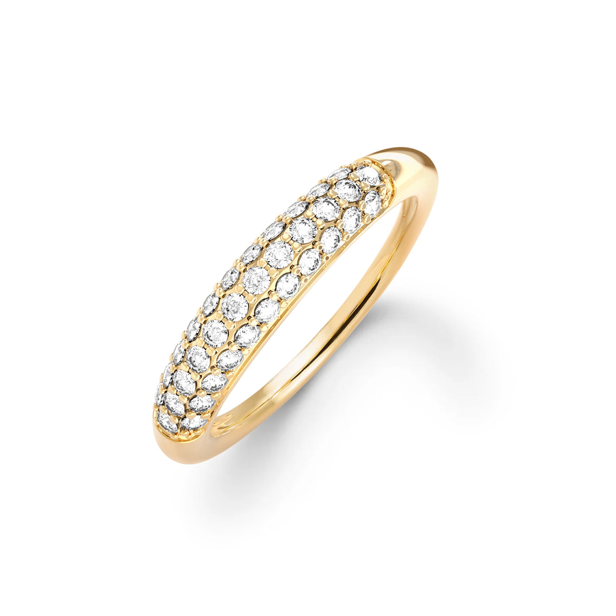 Adelaide Pavé Birthstone Ring in 14k Gold