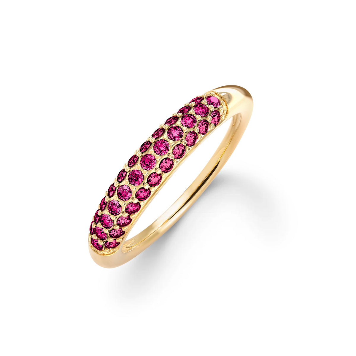 Adelaide Pavé Ruby Ring in 14k Gold (July)