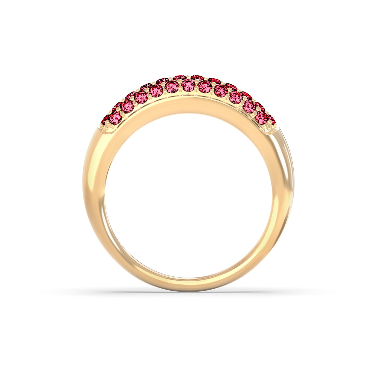 Adelaide Pavé Ruby Ring in 14k Gold (July)