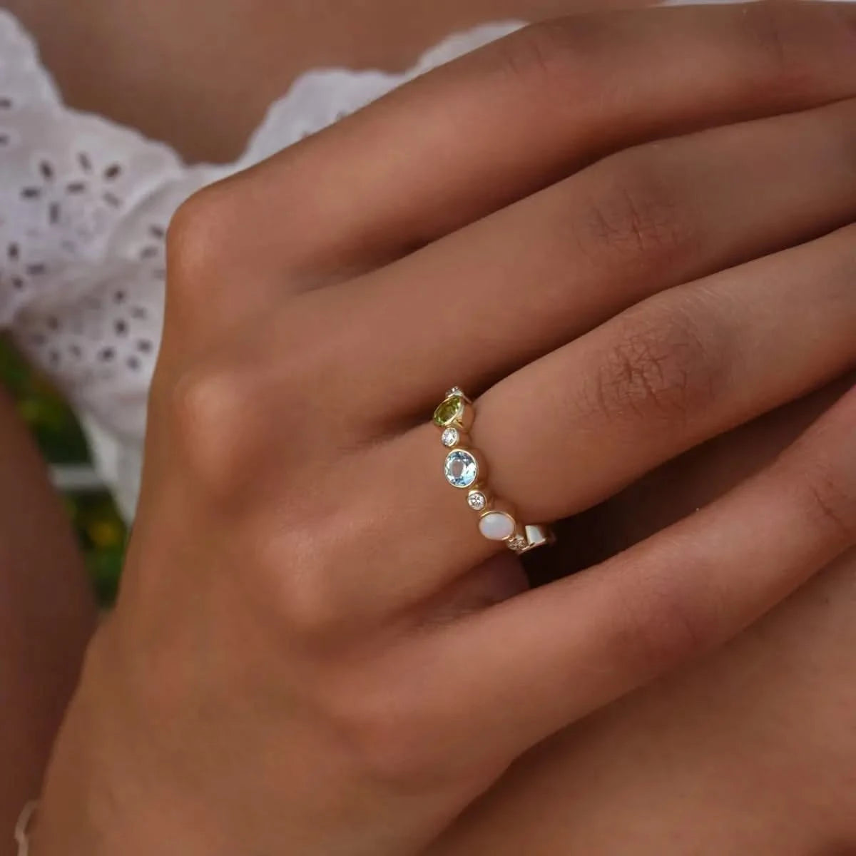 Barrington Birthstone Band Ring in 14k Gold