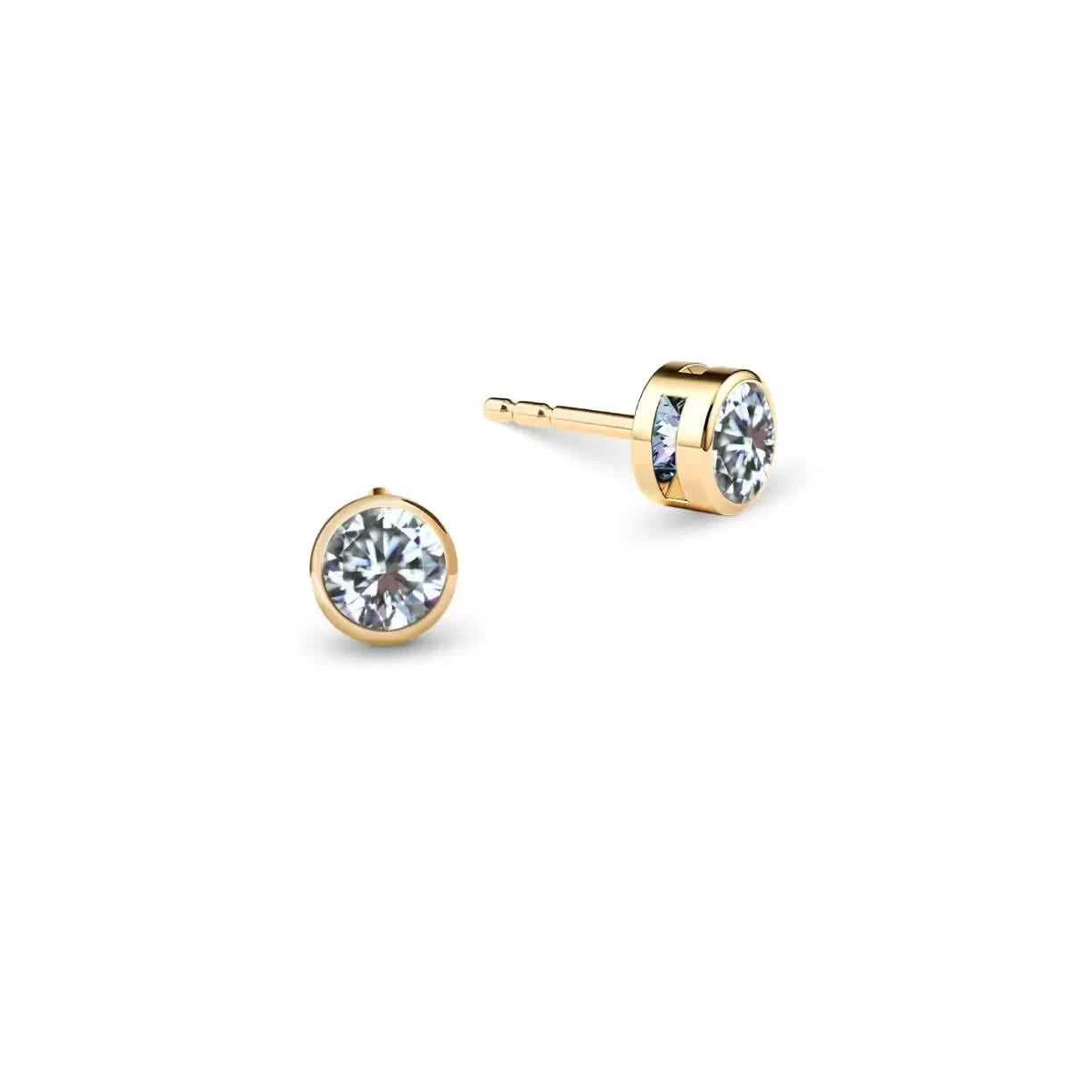 Barrington Diamond Stud Earrings in 14k Gold (April)