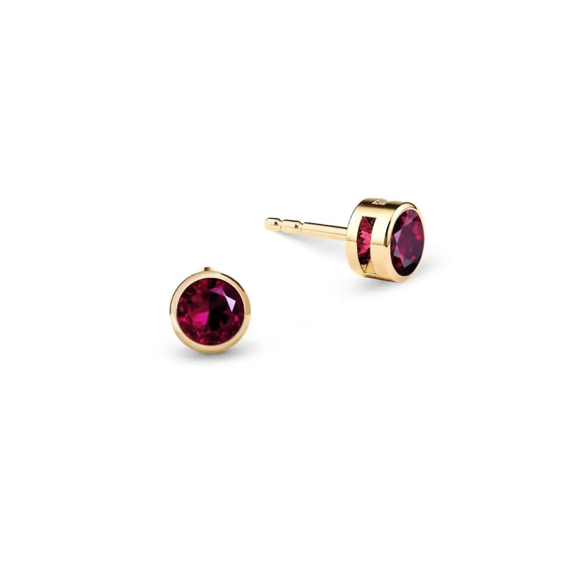 Barrington Ruby Stud Earrings in 14k Gold (July)