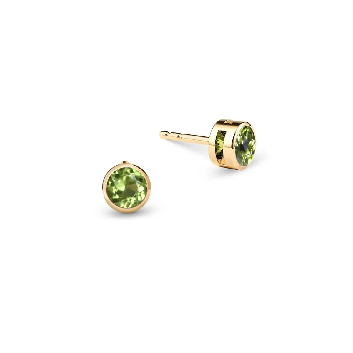 Barrington Peridot Stud Earrings in 14k Gold (August)