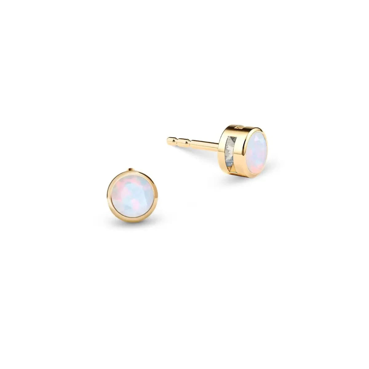 Barrington Opal Stud Earrings in 14k Gold (October)