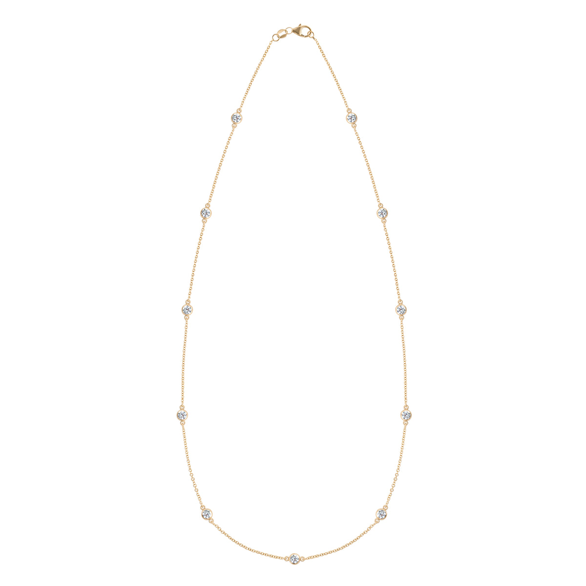 Bayberry Luxe 11 Diamond Necklace in 14k Gold (April)