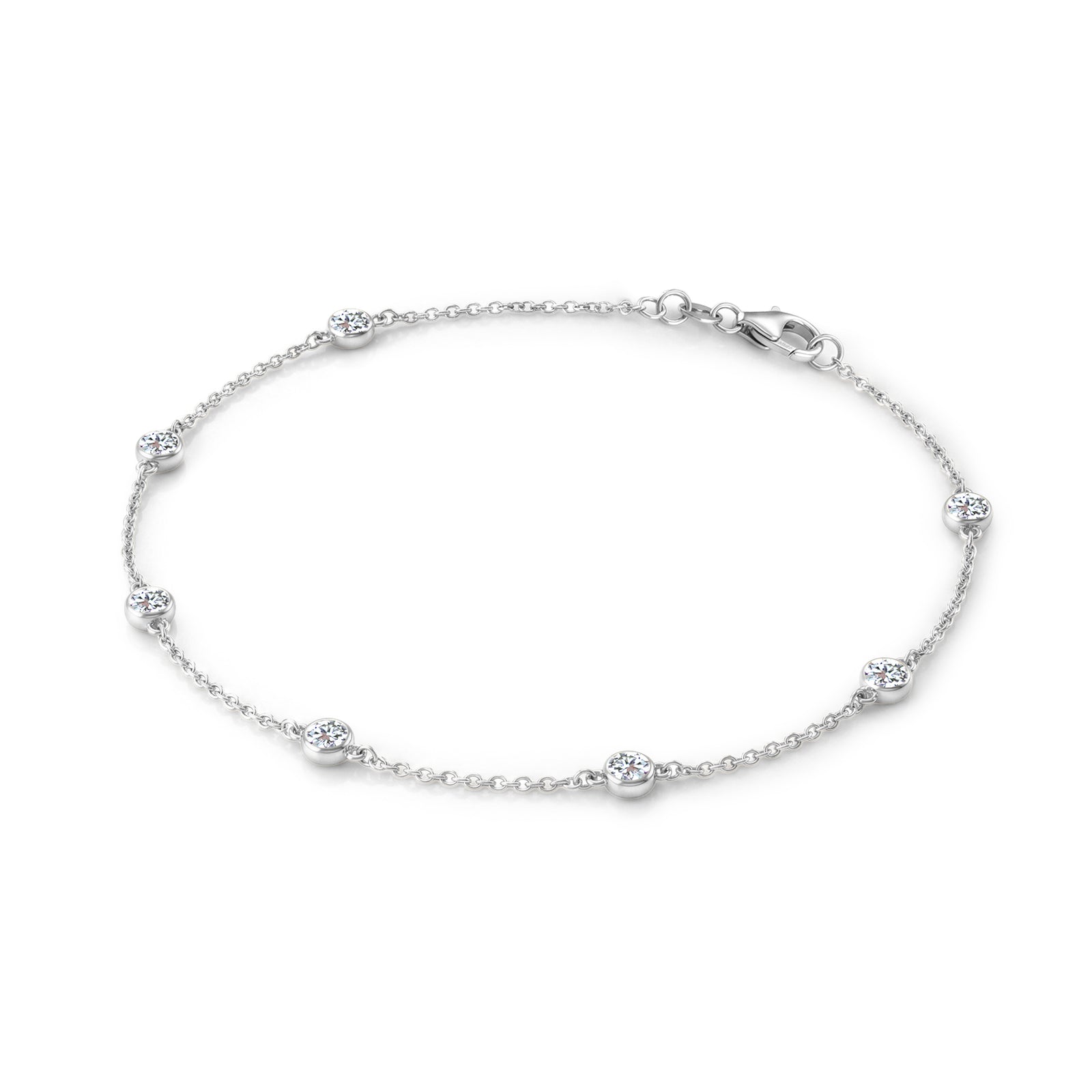 Bayberry Luxe 7 Diamond Bracelet in 14k Gold (April)