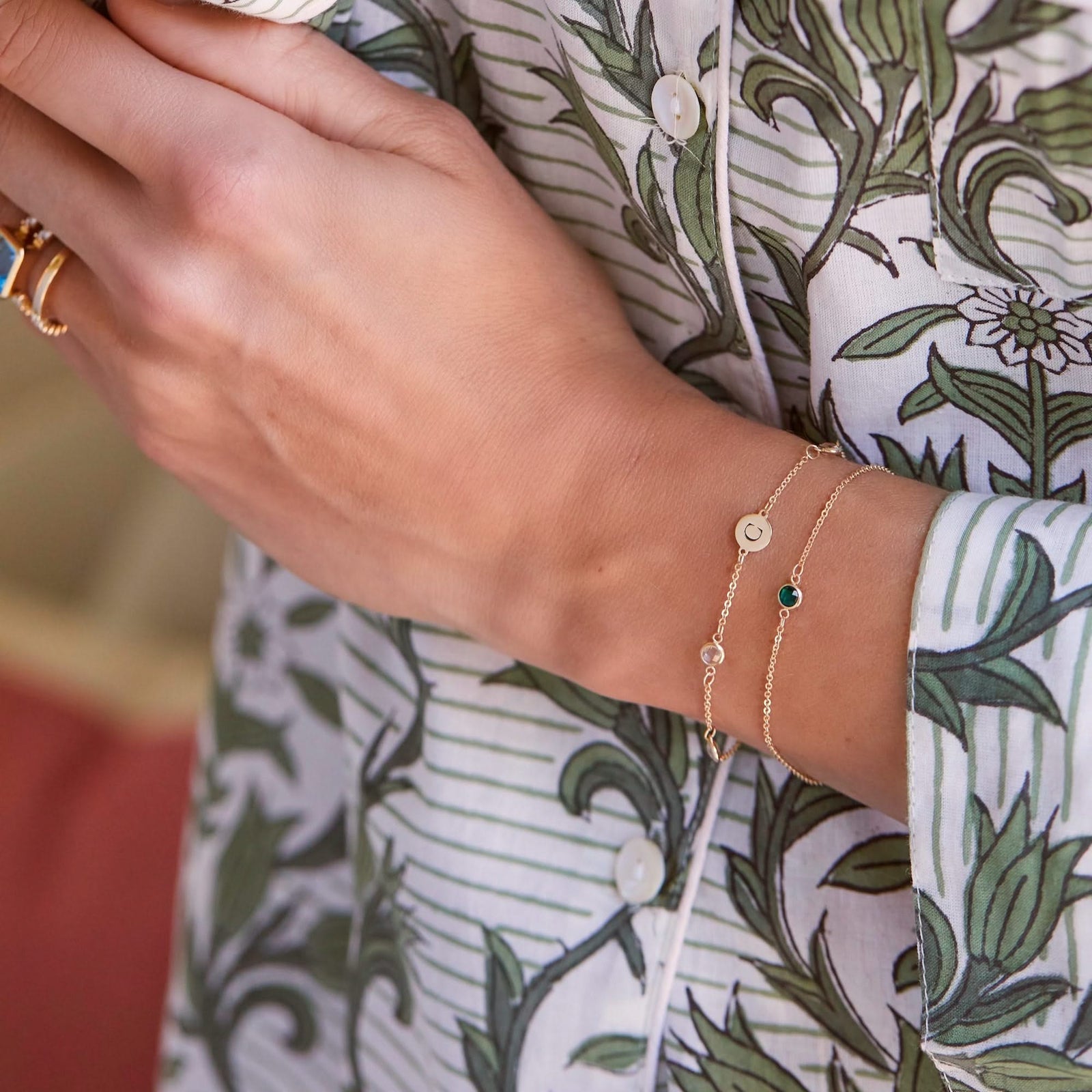 Petite 1 Birthstone Bracelet in 14k Gold