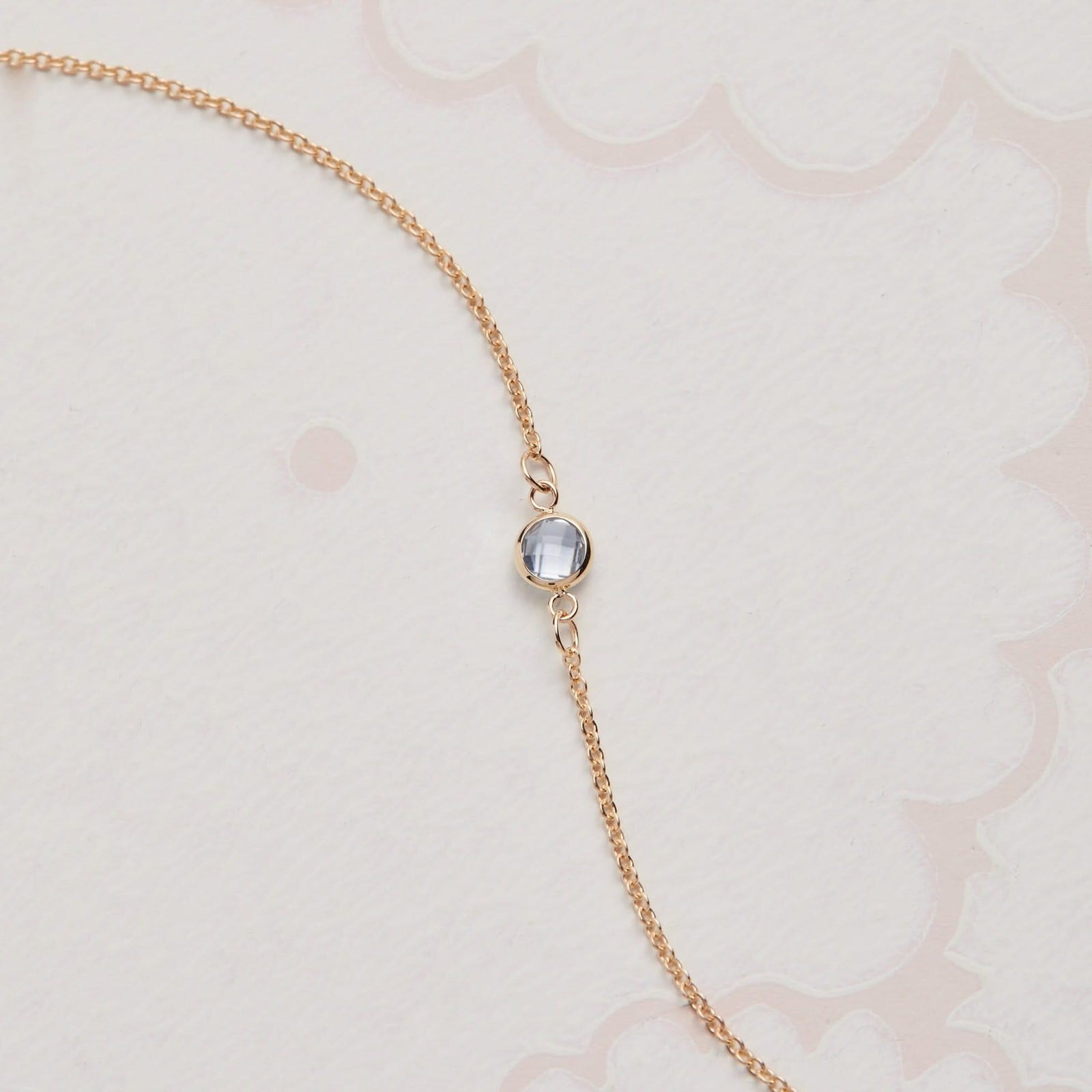 Petite 1 Birthstone Necklace in 14k Gold