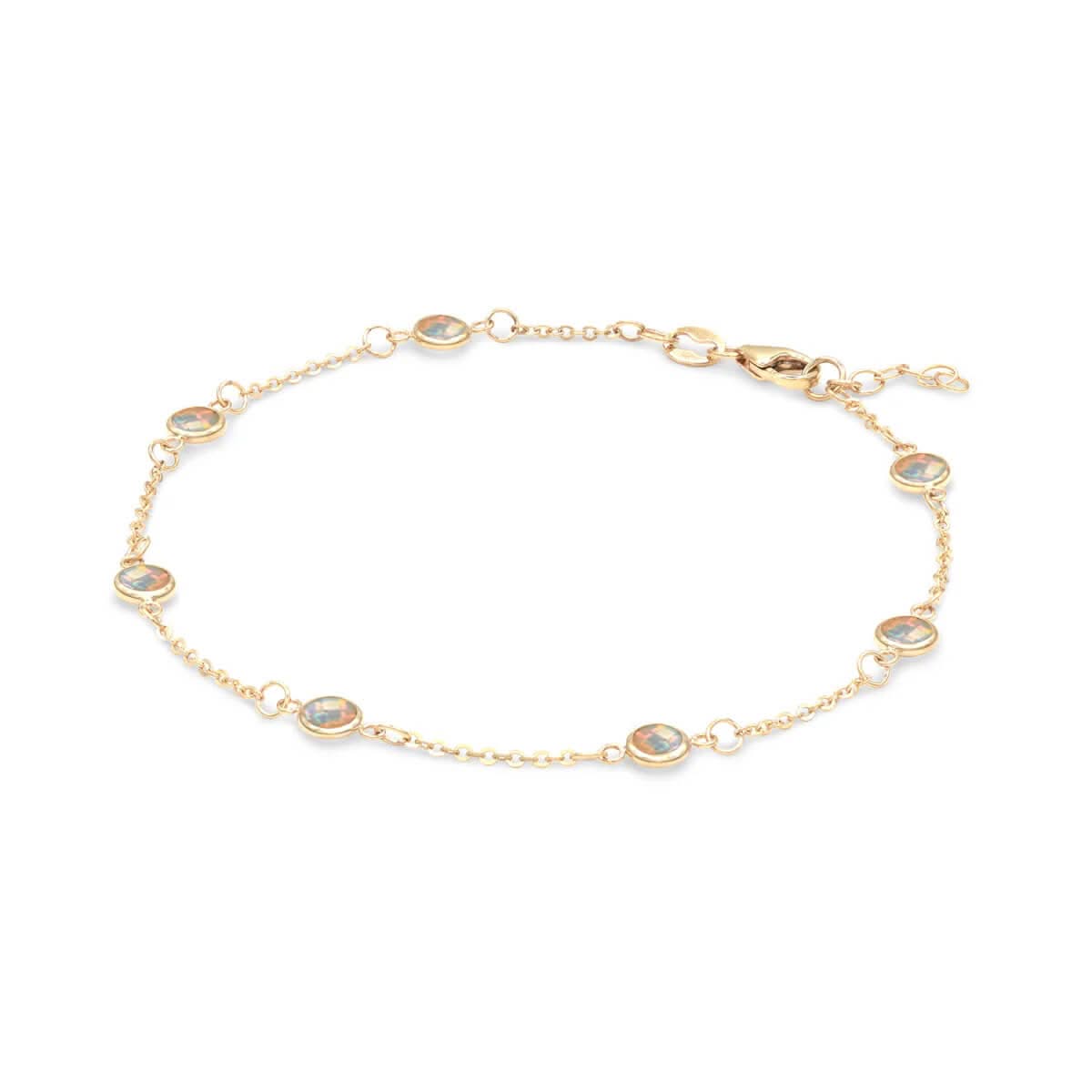 Bayberry 7 Opal Bracelet in 14k Gold (October)
