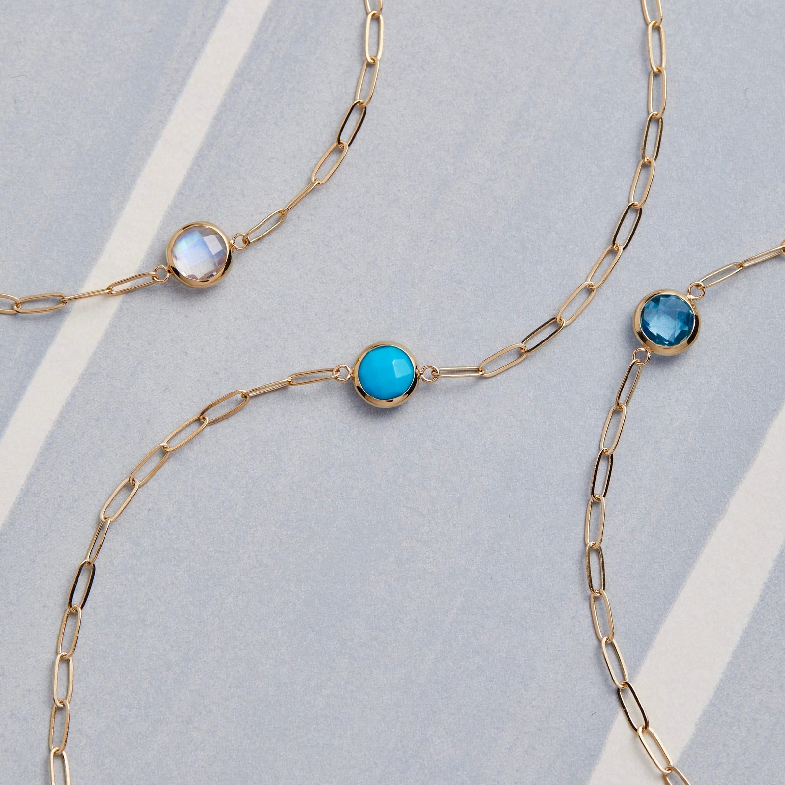 Grand 1 Birthstone Adelaide Mini Bracelet in 14k Gold