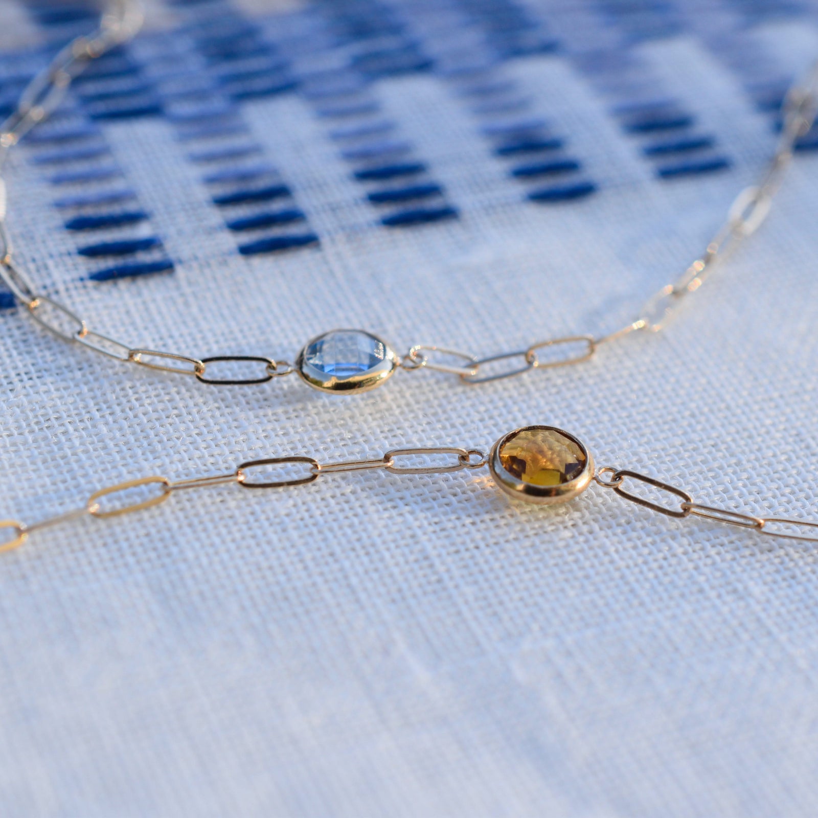 Grand 1 Citrine Adelaide Mini Necklace in 14k Gold (November)