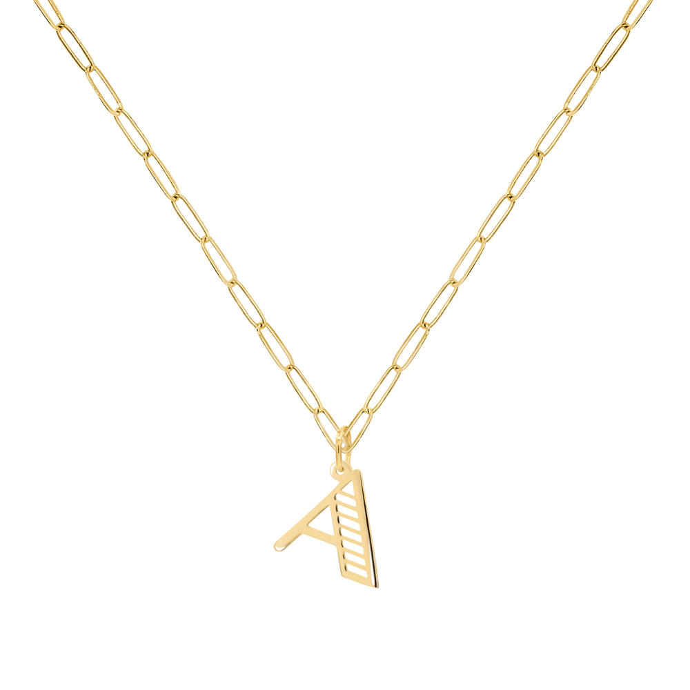 Essex Letter Pendant in 14k Gold