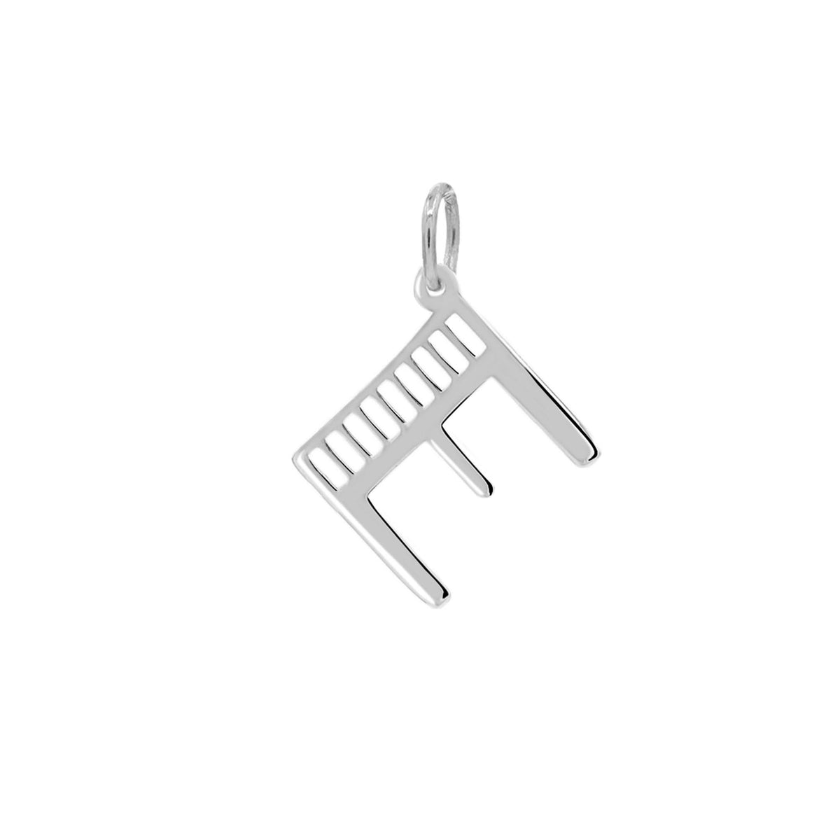 The Vault: Essex Letter E Pendant, White Gold