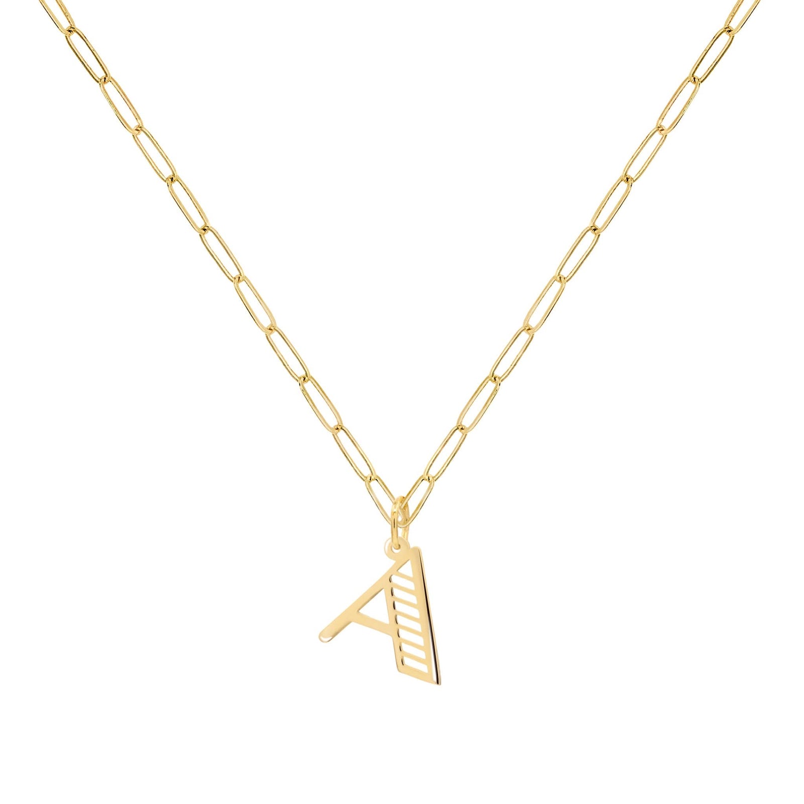 Essex Letter Pendant in 14k Gold