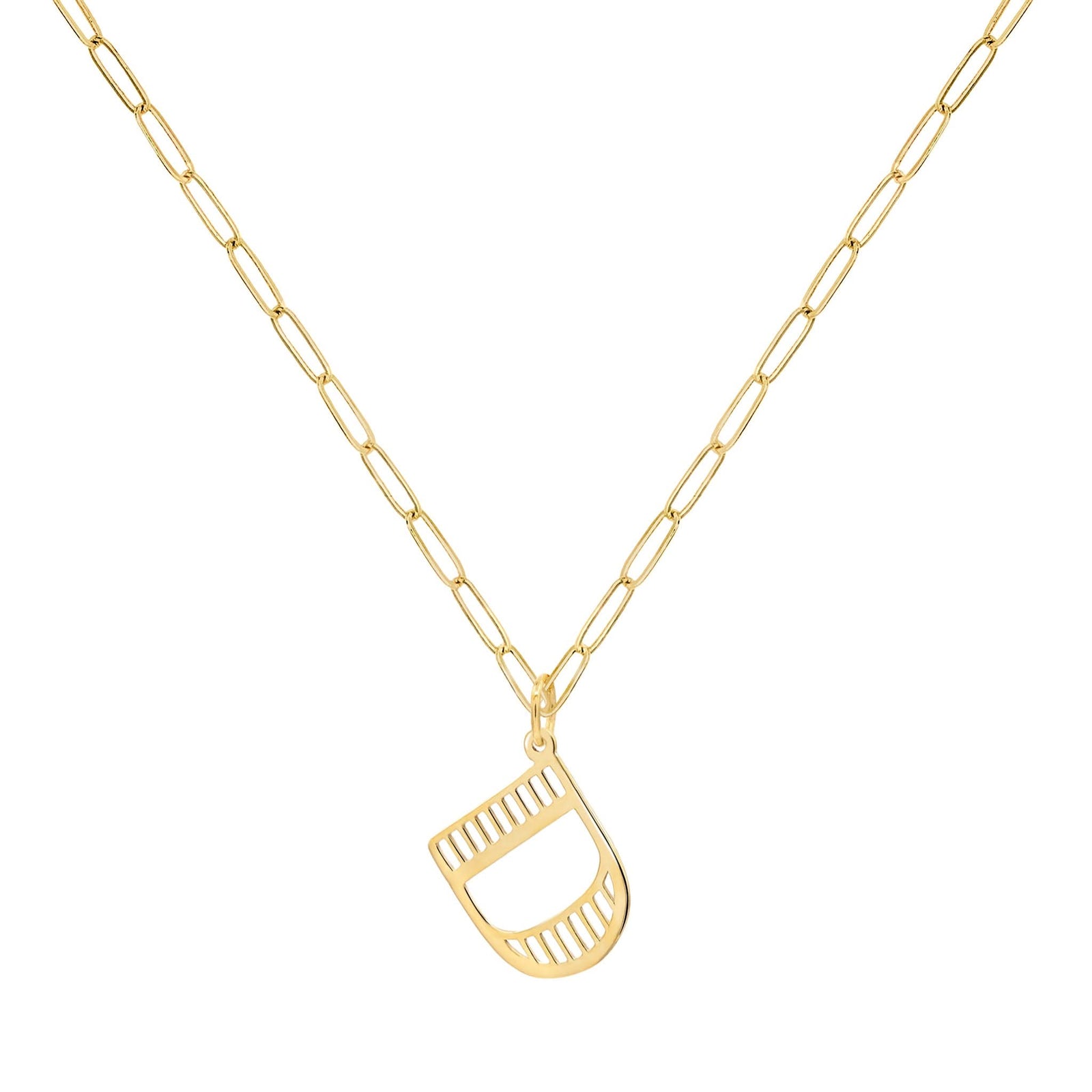Essex Letter D Pendant in 14k Gold