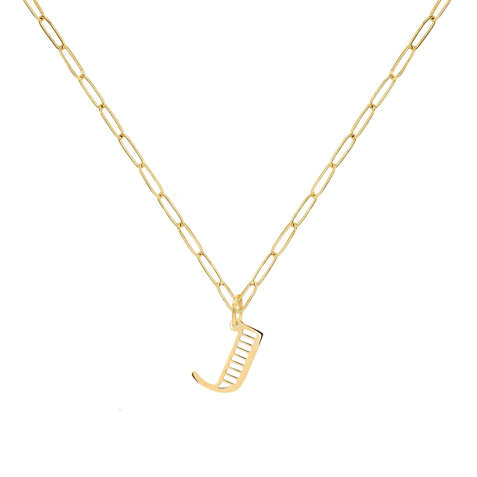 Essex Letter J Pendant in 14k Gold
