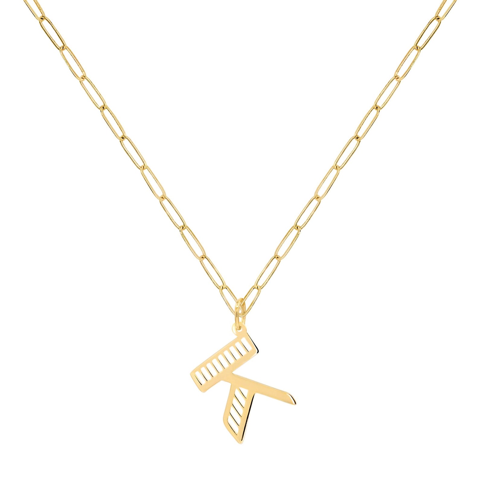 Essex Letter K Pendant in 14k Gold