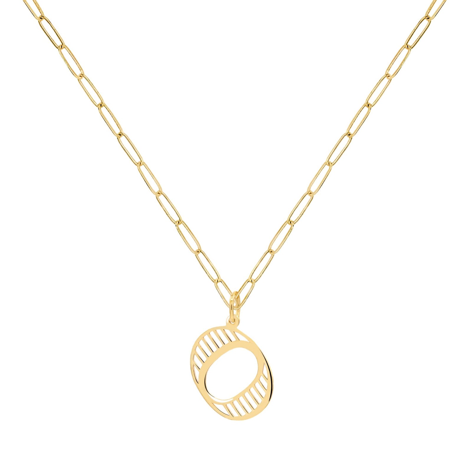 Essex Letter O Pendant in 14k Gold