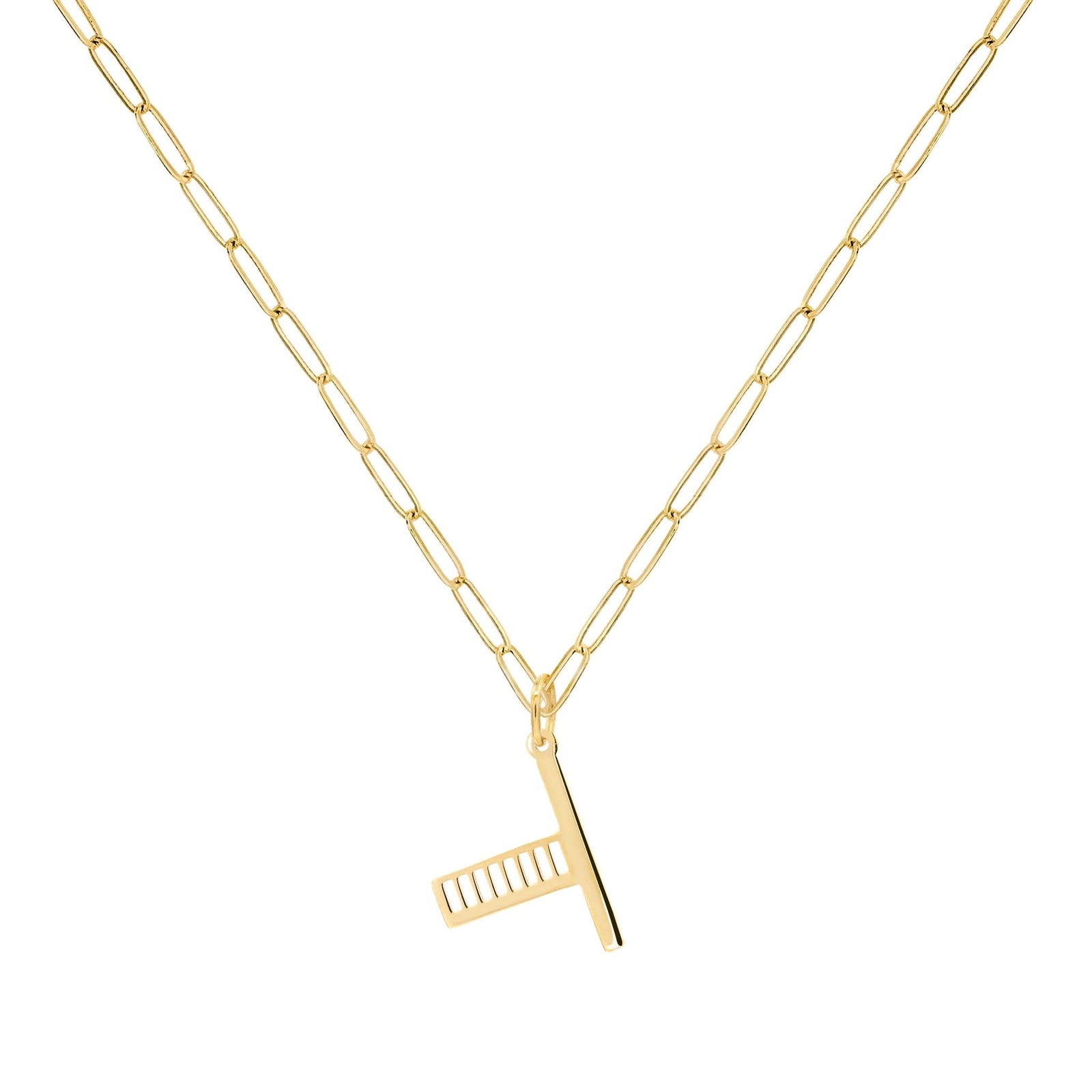 Essex Letter T Pendant in 14k Gold