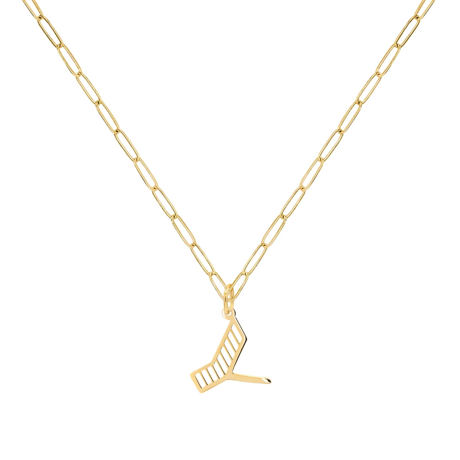 Essex Letter Y Pendant in 14k Gold