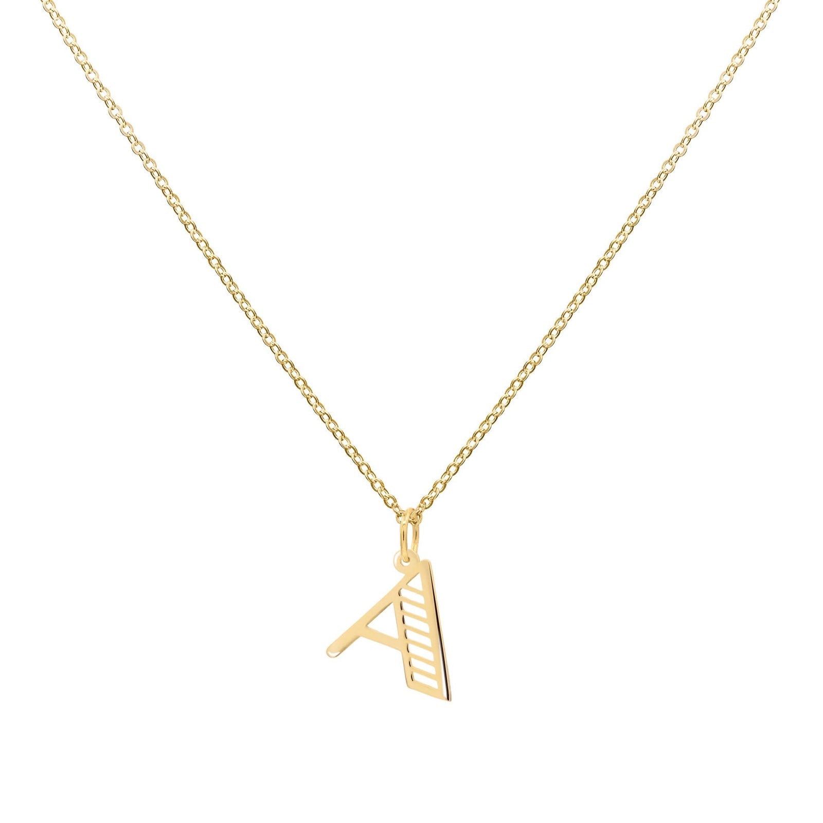 Essex Letter A Pendant in 14k Gold