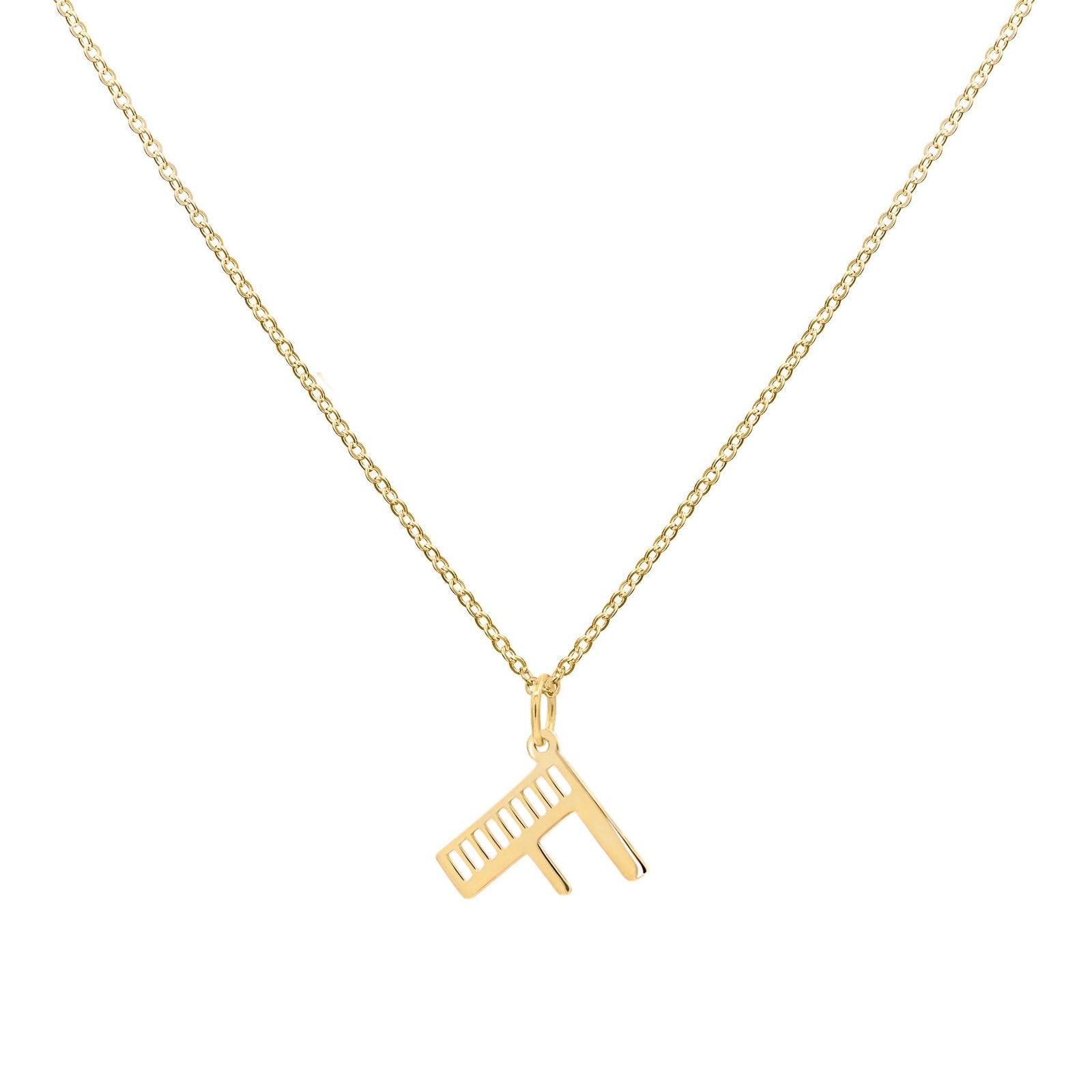 Essex Letter F Pendant in 14k Gold