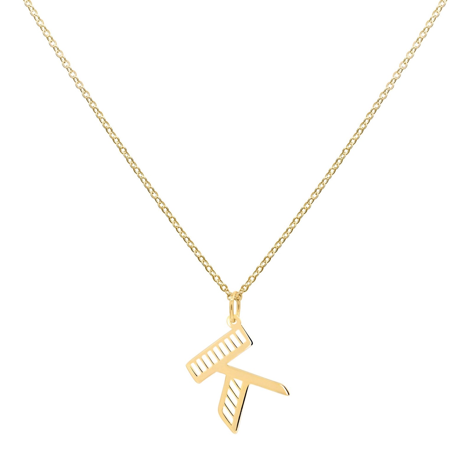 Essex Letter K Pendant in 14k Gold