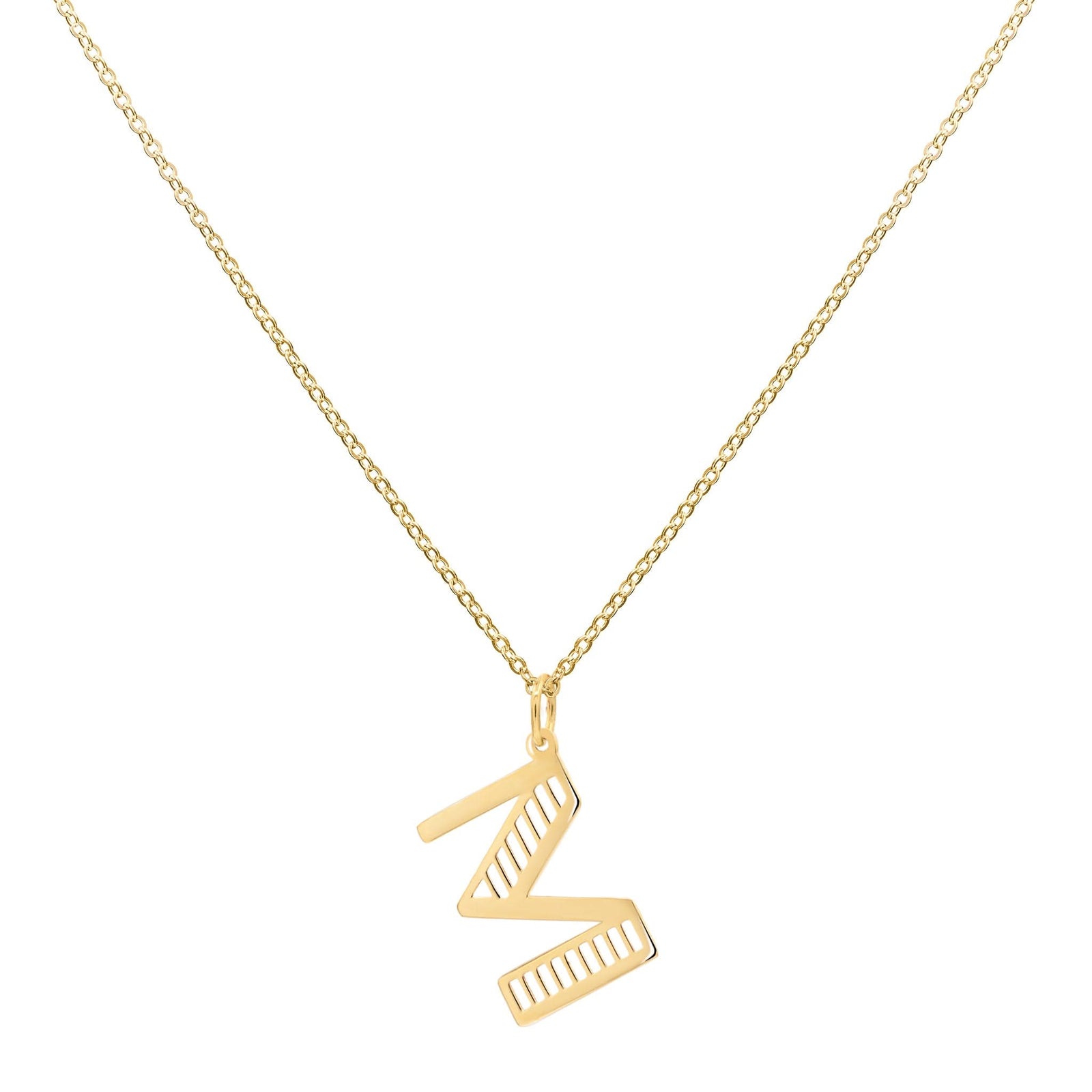 Essex Letter M Pendant in 14k Gold