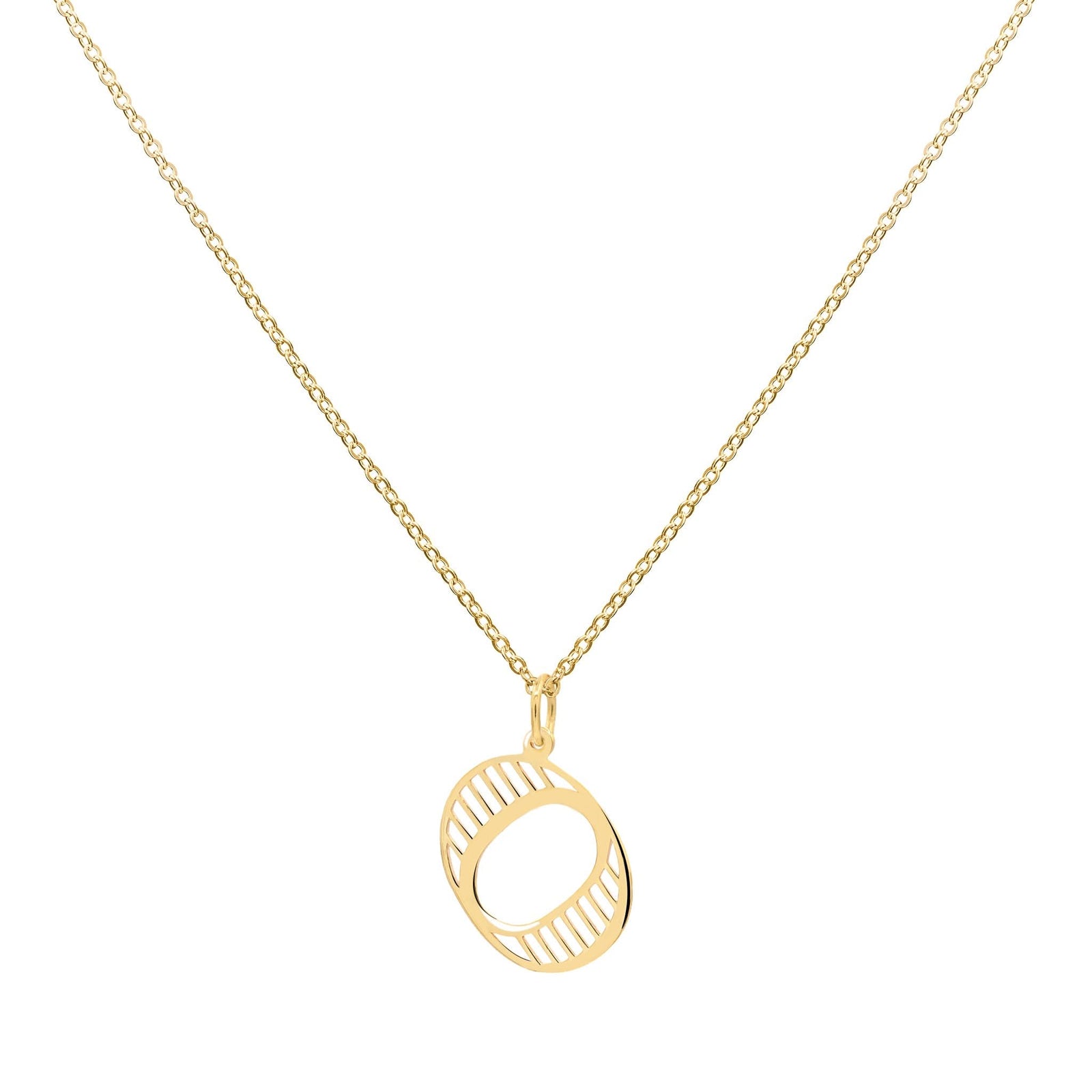 Essex Letter O Pendant in 14k Gold