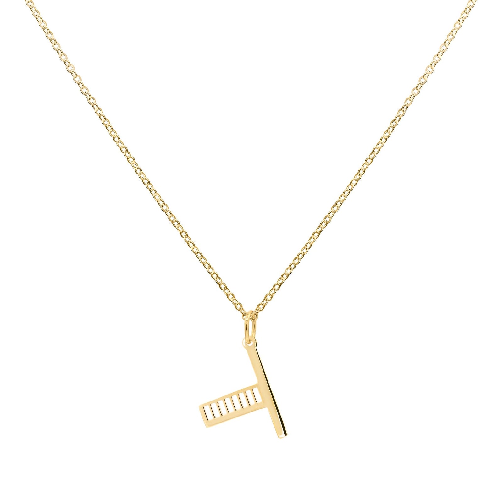 Essex Letter T Pendant in 14k Gold
