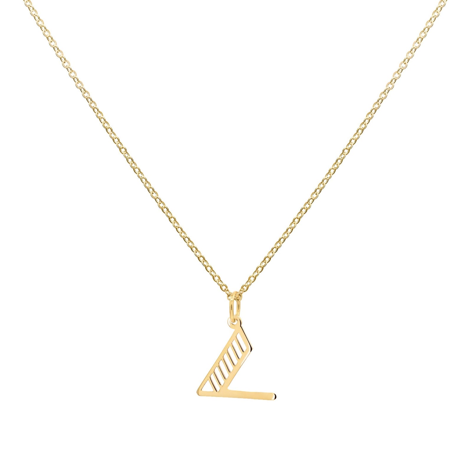 Essex Letter V Pendant in 14k Gold