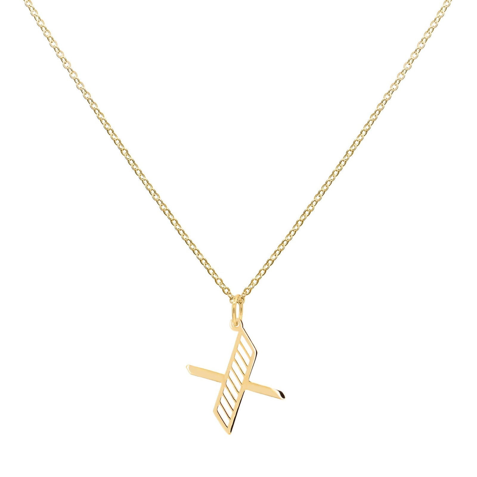 Essex Letter X Pendant in 14k Gold
