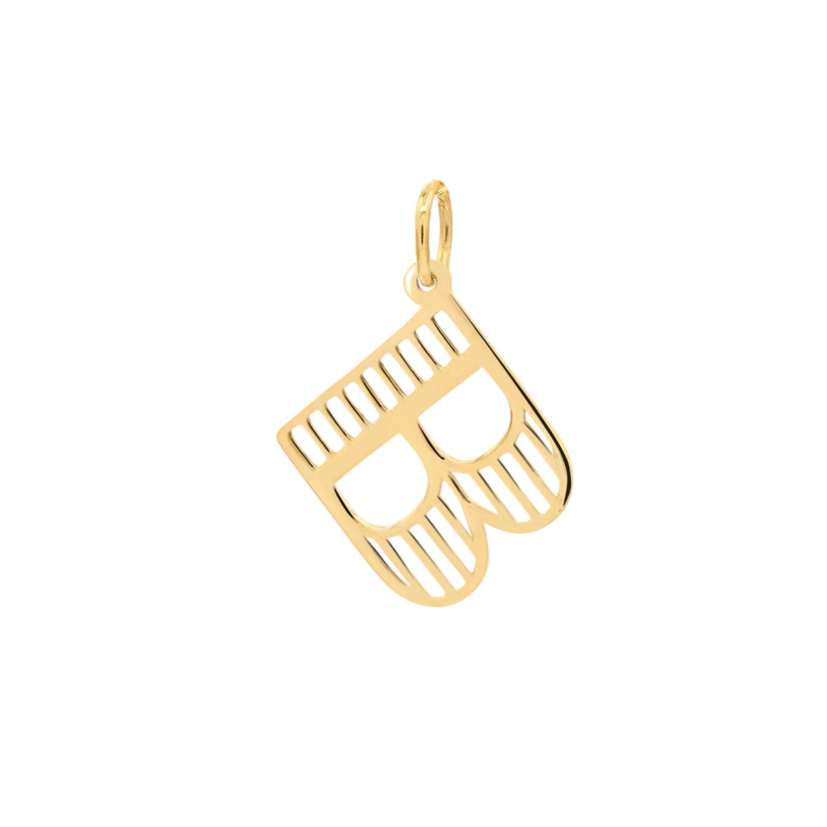 Essex Letter B Pendant in 14k Gold