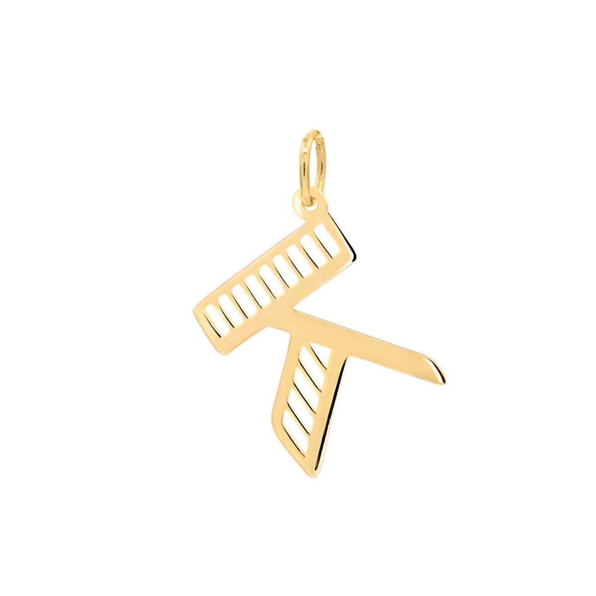 Essex Letter K Pendant in 14k Gold