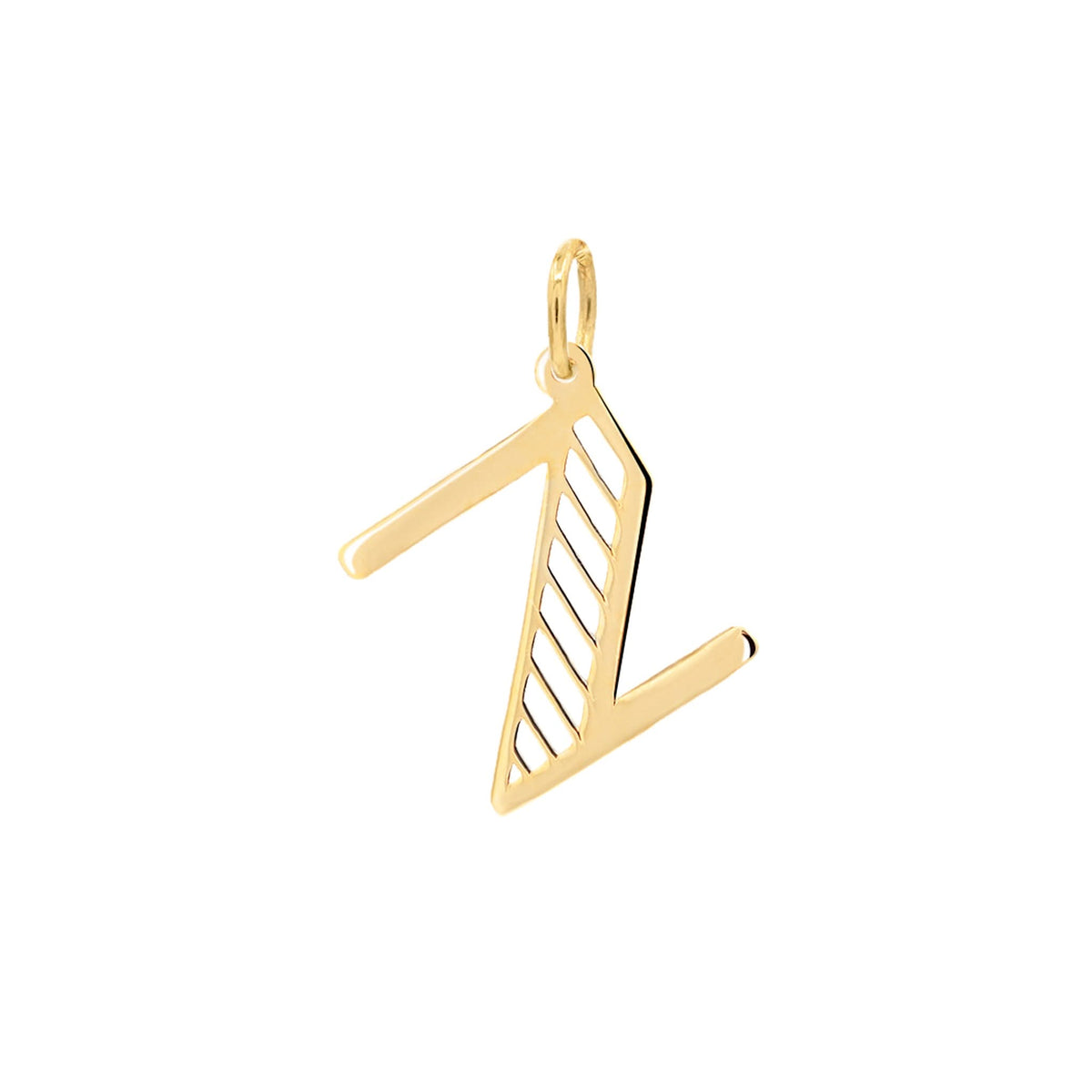 Essex Letter N Pendant in 14k Gold