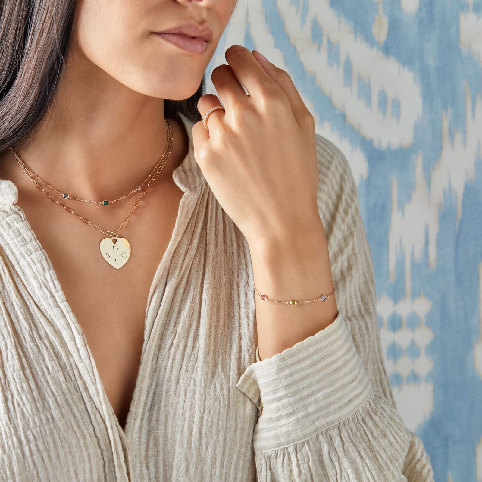 Petite 3 Birthstone Bracelet in 14k Gold