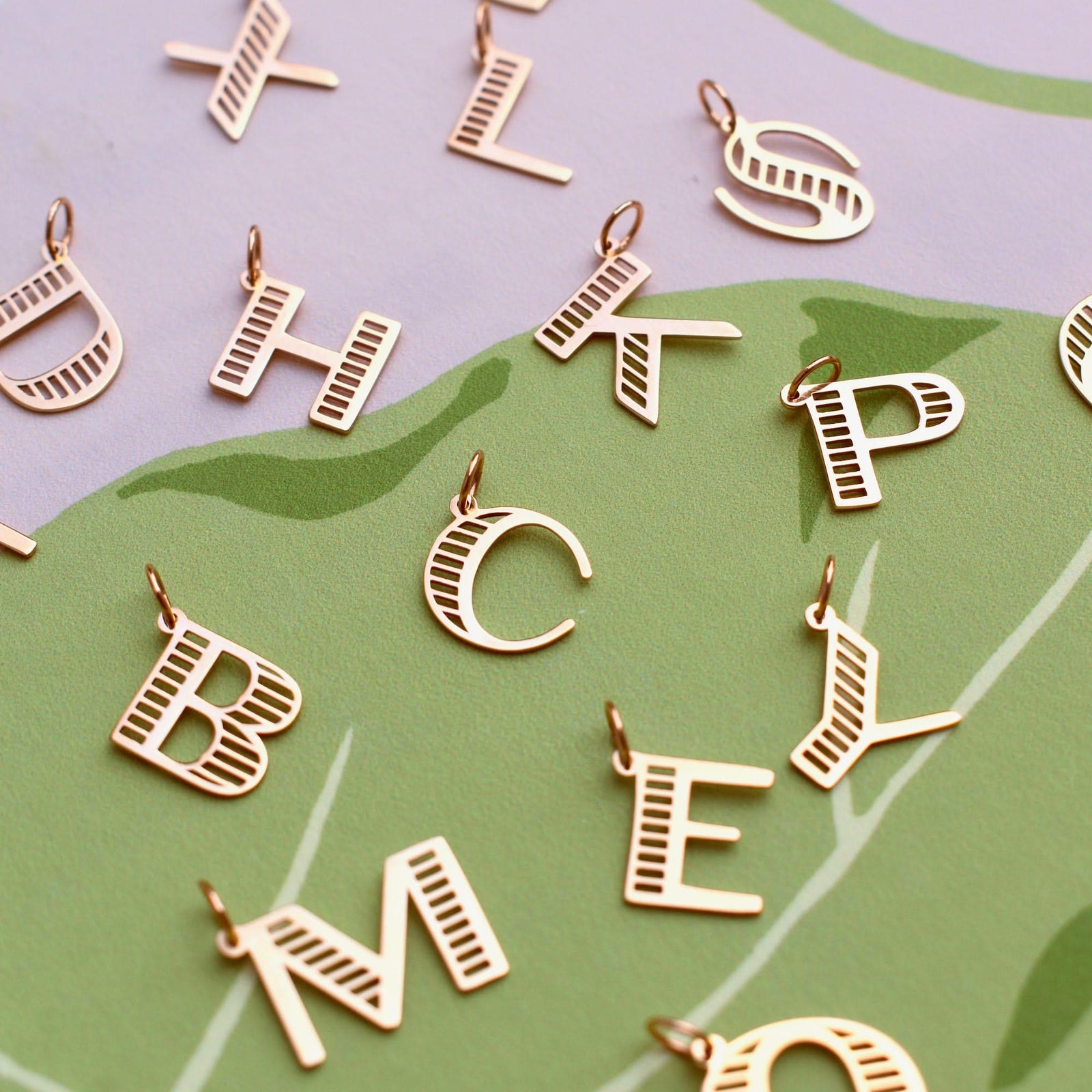 Essex Letter Pendant in 14k Gold