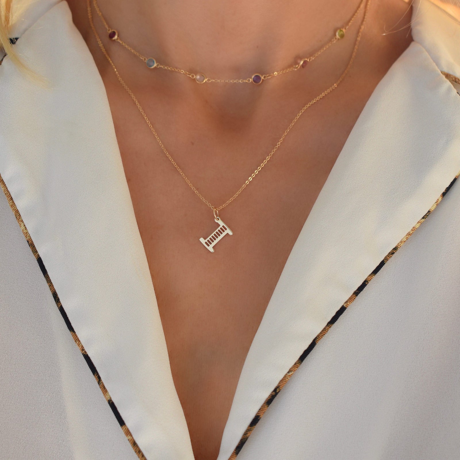 Essex Letter I Pendant in 14k Gold