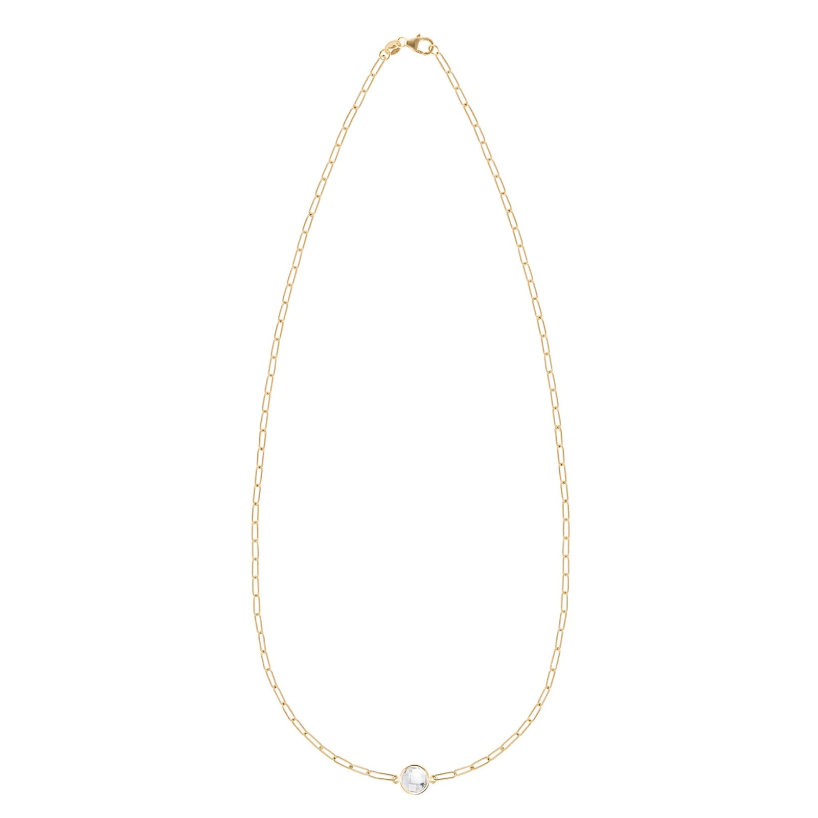 Grand 1 Birthstone Adelaide Mini Necklace in 14k Gold