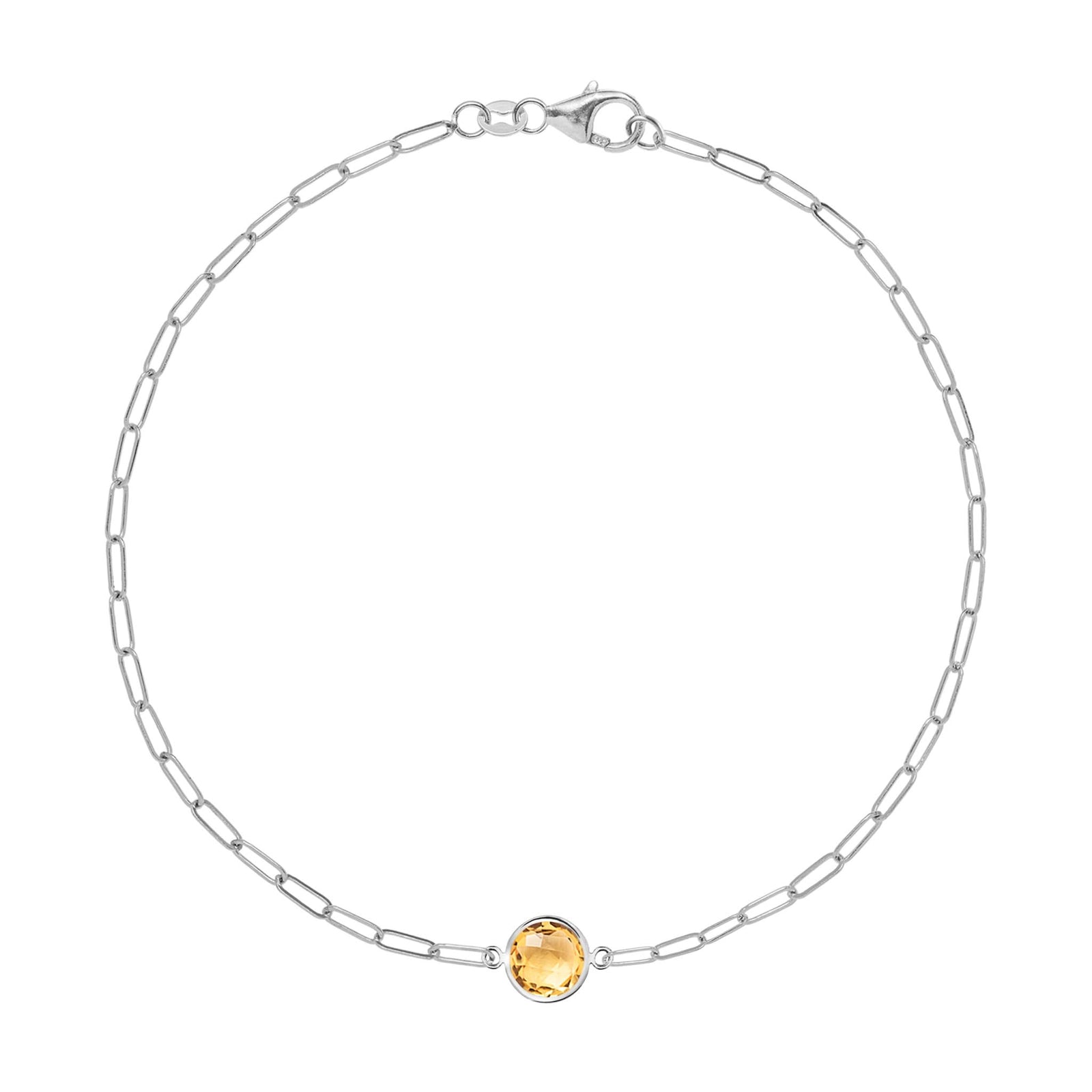 Grand 1 Citrine Adelaide Mini Bracelet in 14k Gold (November)