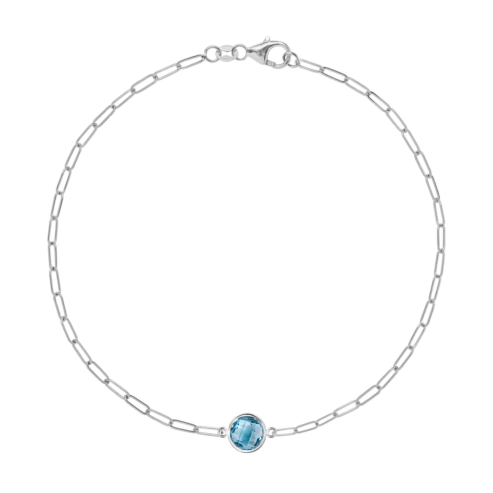 Grand 1 Nantucket Blue Topaz Adelaide Mini Bracelet in 14k Gold (December)
