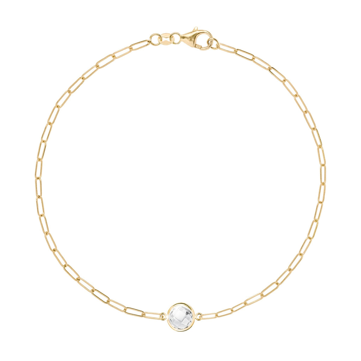 Grand 1 Birthstone Adelaide Mini Bracelet in 14k Gold