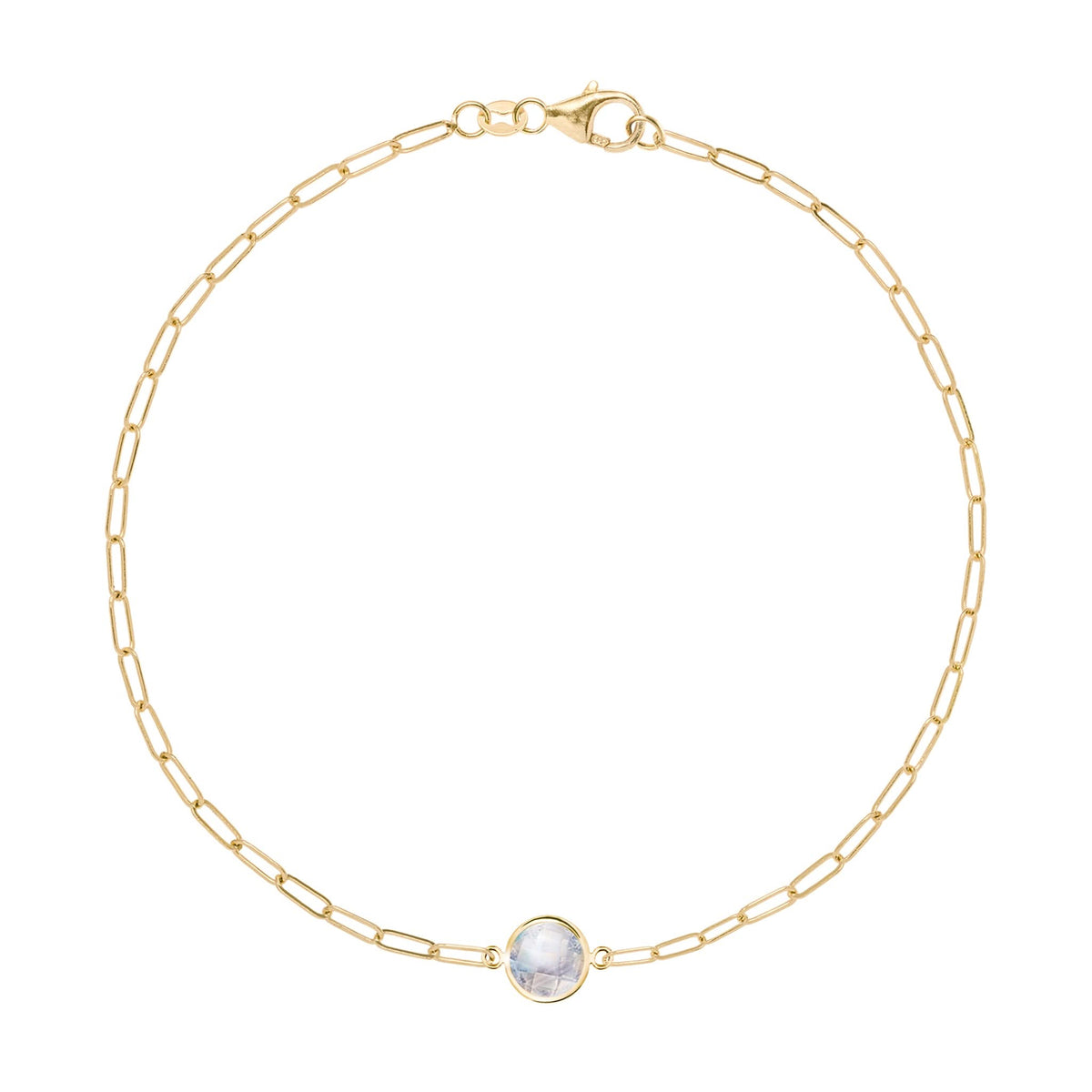 Grand 1 Moonstone Adelaide Mini Bracelet in 14k Gold (June)