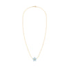 Greenwich Flower Aquamarine & Diamond Necklace in 14k Gold (March)