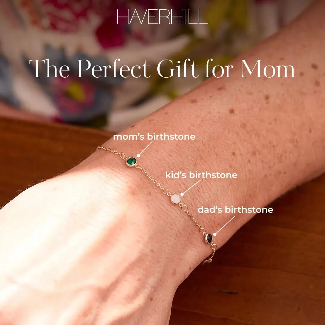 Petite 7 Birthstone Bracelet in 14k Gold