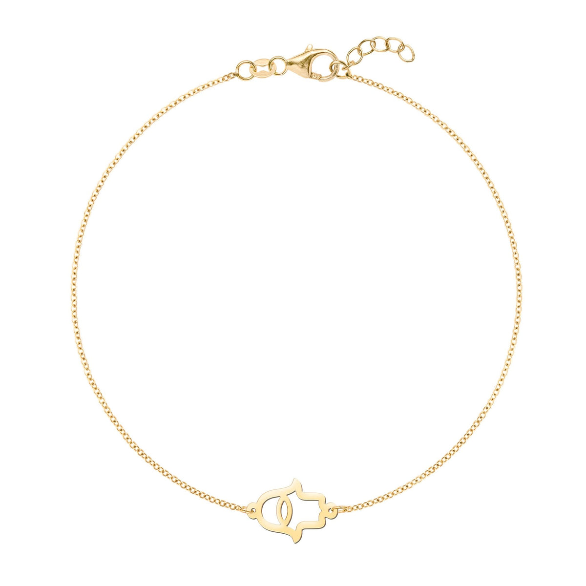 Hamsa Bracelet in 14k Gold