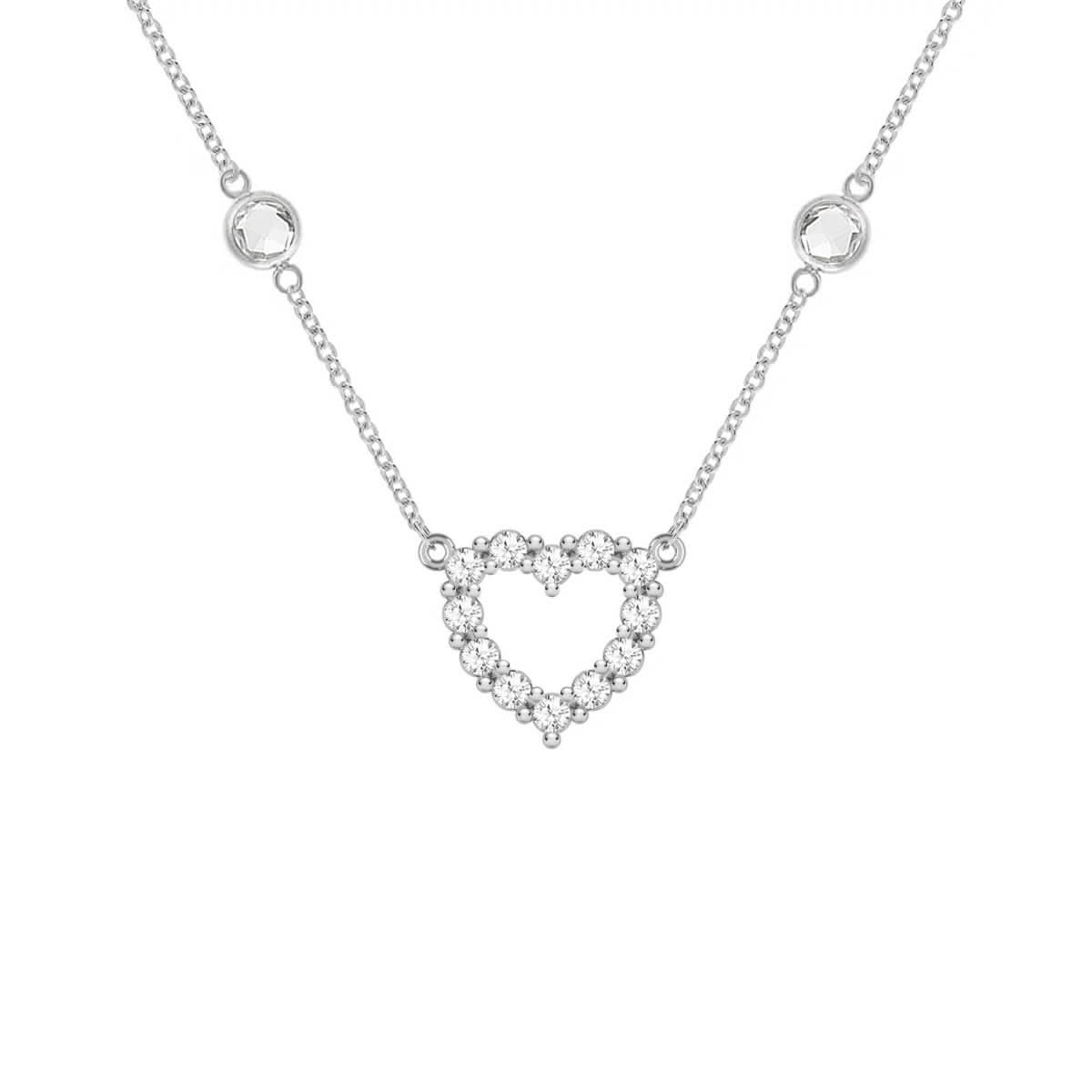 Rosecliff Small Diamond Heart & Petite 2 Birthstone Necklace