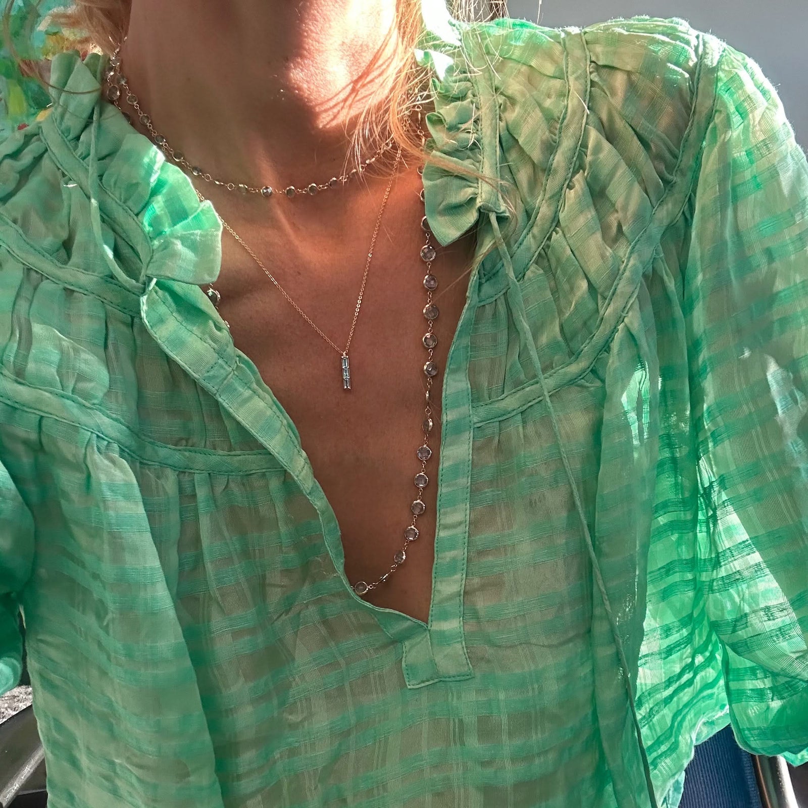 Providence 3 Birthstone Pendant in 14k Gold