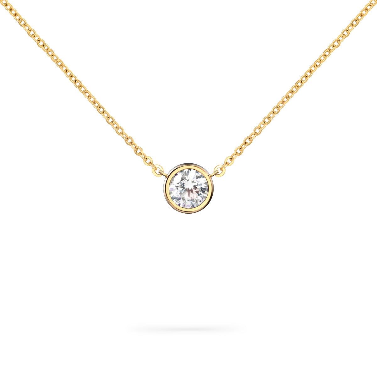Jamestown Birthstone Solitaire Necklace in 14k Gold